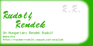 rudolf rendek business card